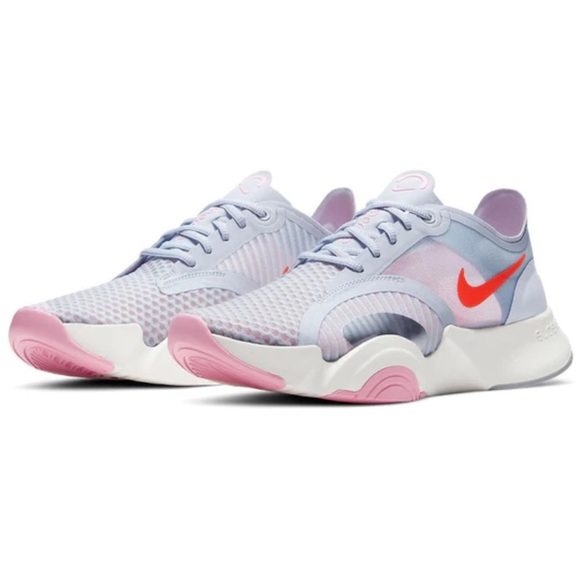 Nike Shoes - Nike Superrep Go Womens Training Shoes Grey Blue Red Size 8